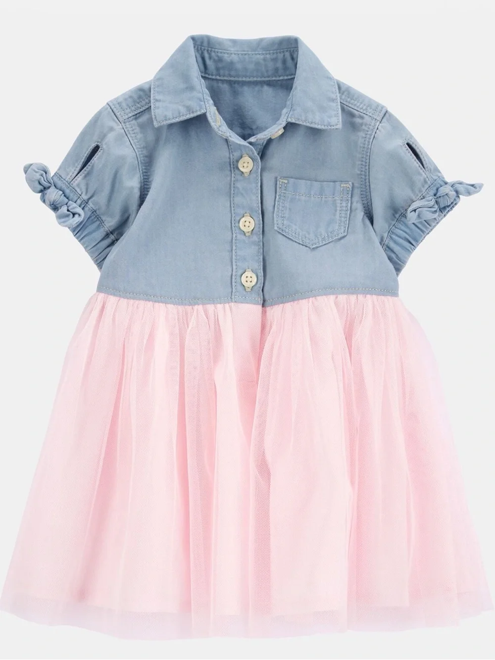 Baby Girl Tulle Short-Sleeve Dress